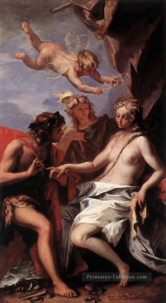 Bacchus et Ariane grande manière Sebastiano Ricci Peintures à l'huile
